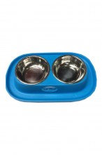 Пластиковое крепление миски Soft touch inox - doublе, 0,25 л.